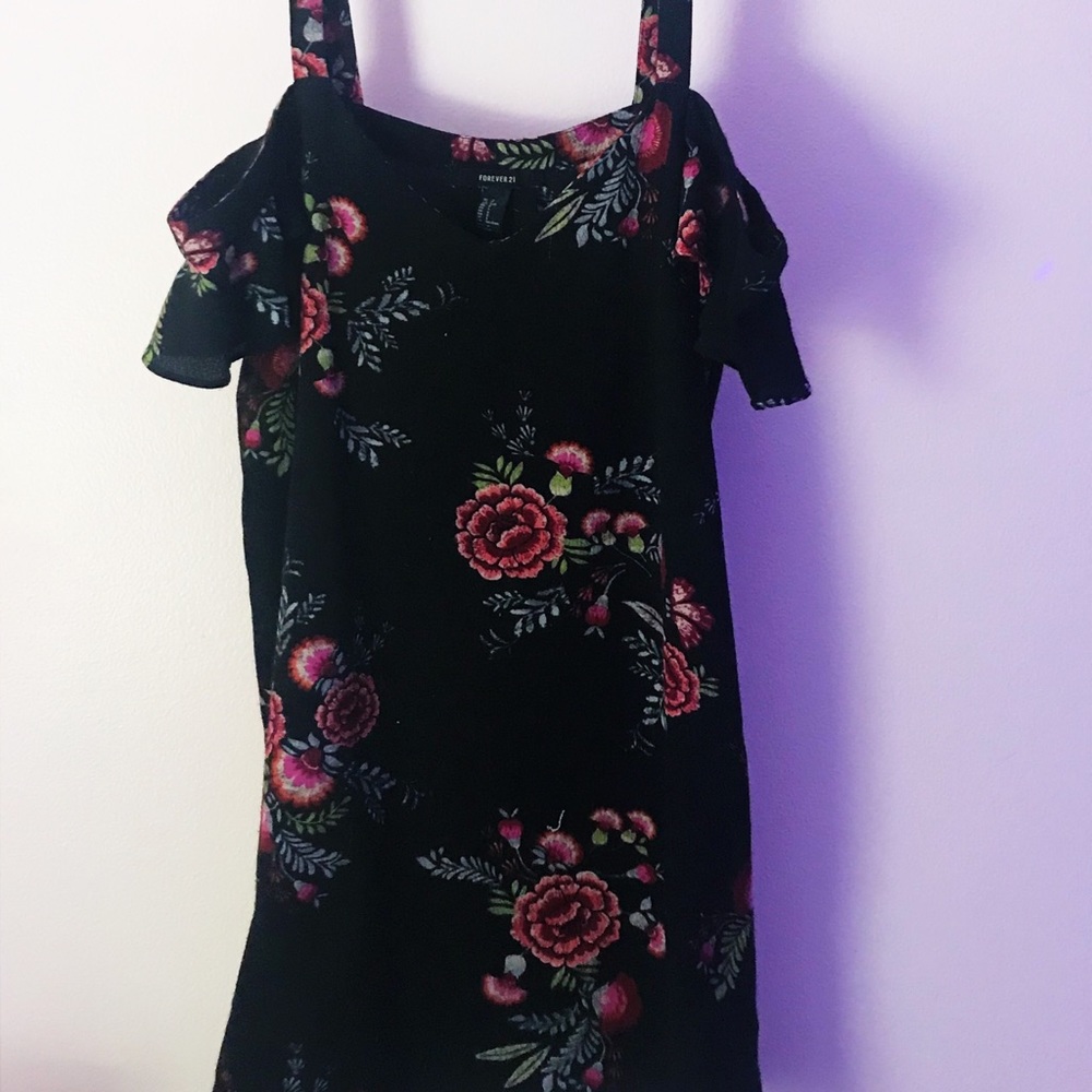 forever 21 black floral dress!